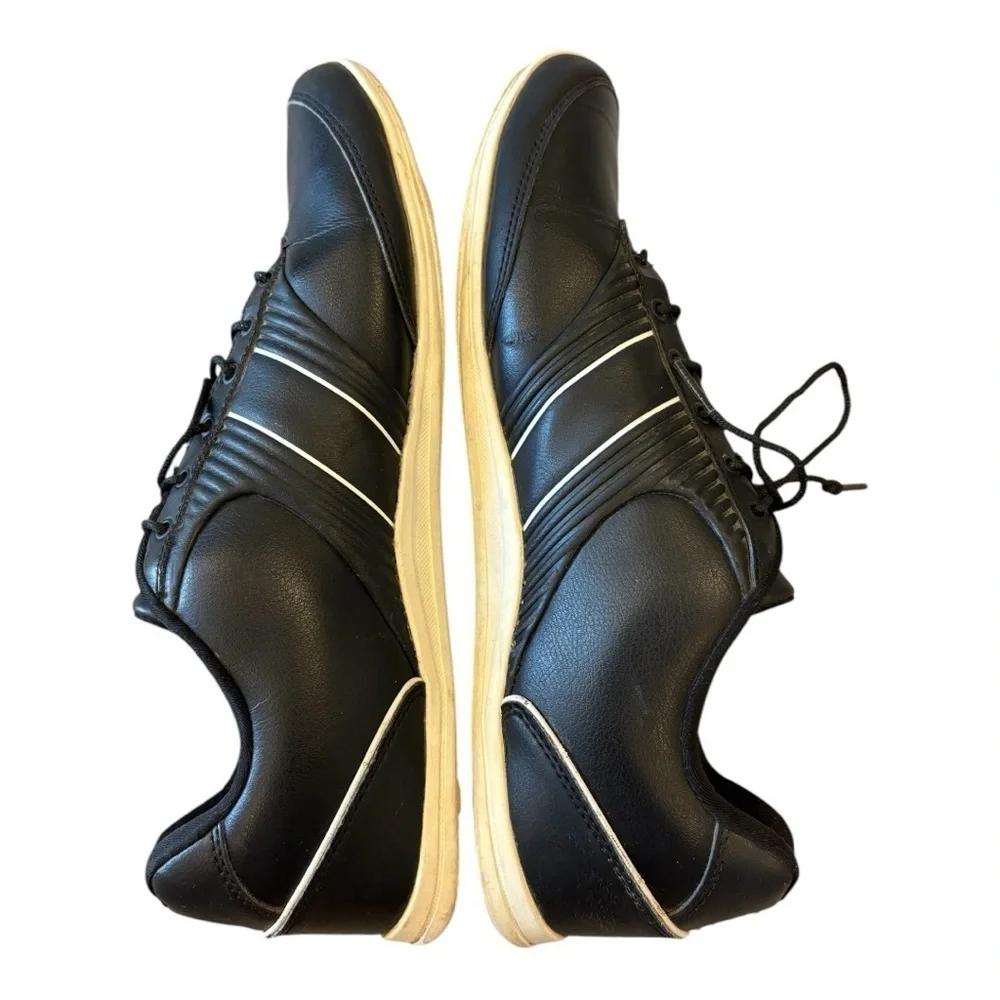 TRUE Linkswear True Motion Golf Shoes Mens 11 Black Waterproof Spikeless Leather